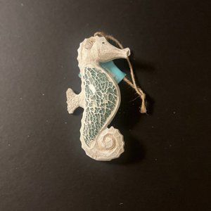 Christmas Blue Seahorse Ornament